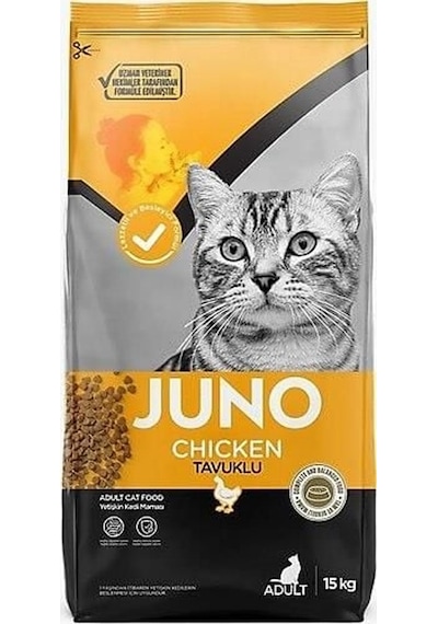 Juno Tavuklu Yetişkin Kedi Maması 15 KG