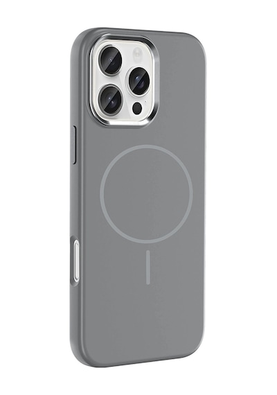 Apple     Uyumlu iPhone 16 Pro Kılıf M-safe Şarj Özellikli Metal Kamera Çerçeveli Zore Edi Silikon Kapak