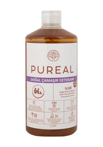 Pureal Doğal Çamaşır Deterjanı - 60 Yıkama - Kokulu 1 Kg