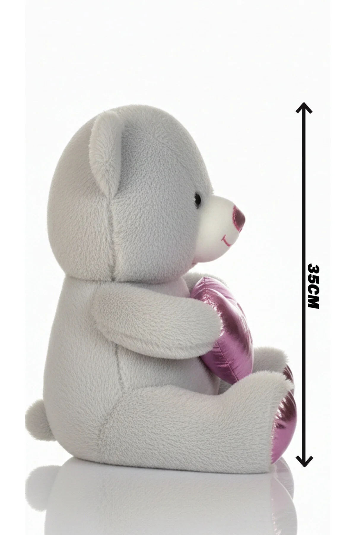 Ayıcık Sevimli Parlak Seri 35cm - Sevimli & Koleksiyon Açık Gri