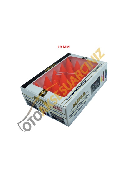 A Kalite Mefsa Bijon Kapağı Sivri 19 Mm Turuncu 20 Li Set