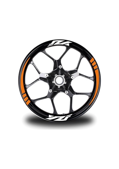 One Vıp Sale Yzf Yazılı Prim Kalite Neon Turuncu Takım Jant Sticker Modeli