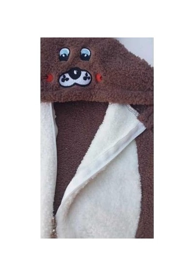 Flower Minik Tavşan Peluş/yünlü Bebek Tulum Bej - Çok Renkli