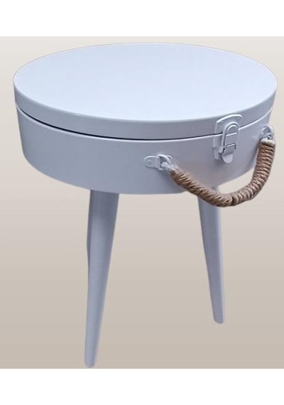 1448bng90265hobi Adn Dekoratif Bavul Sehpa Ahşap Mdf Cnc Kesim Beyaz Lake Boya Model El Yapım