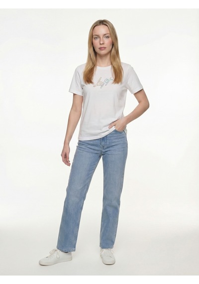 LOFT Regular Fit Kadın Tshirt K.kol Lf2042218 Q1.v1 Beyaz LOFT Regular Fit Kadın Tshirt K.kol Lf2042218 Q1.v1 Beyaz