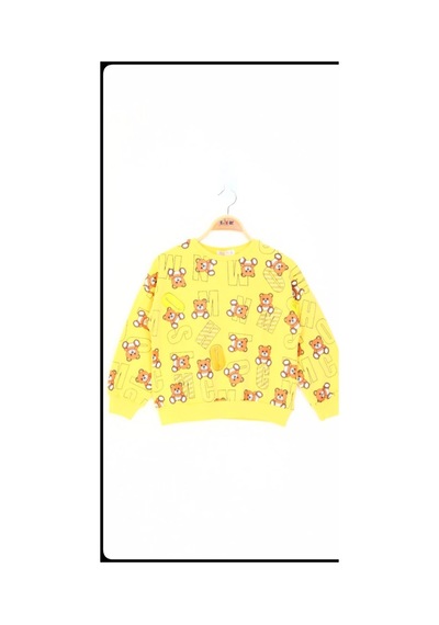 Toontoy Kız Çocuk Harf Baskılı Sweatshirt Koyu Sarı