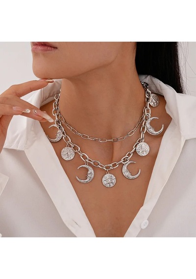 Girift Vintage Ylena 2'li Katmanlı Kolye Metal