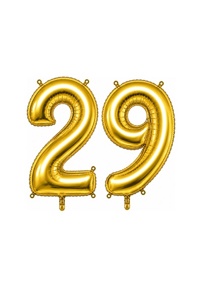 29 Rakam Folyo Balon Altın Rengi 36 Cm