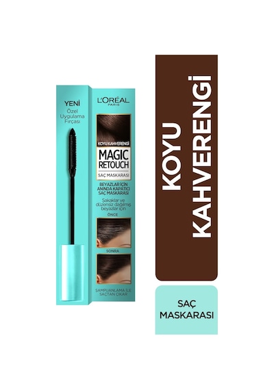 L’Oréal Paris Magic Retouch Beyazlar Için Saç Maskarası Koyu Kahv (491967405)