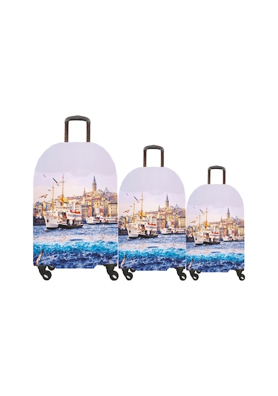 My Saraciye My 33 Eminönü Valizler İçin Kılıf Seti Kabin Orta Ve Büyük Mavi