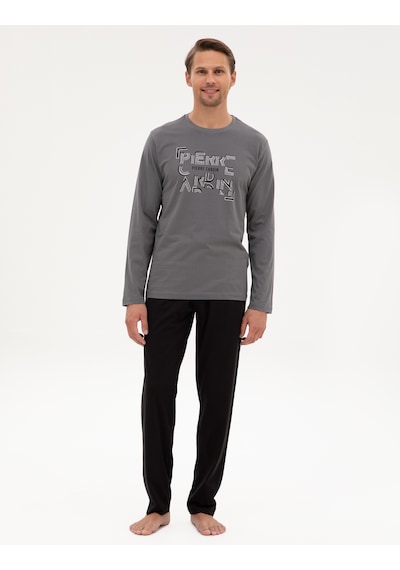 Pierre Cardin Erkek Koyu Gri Pijama Takım 50322652-vr080 Koyu Gri