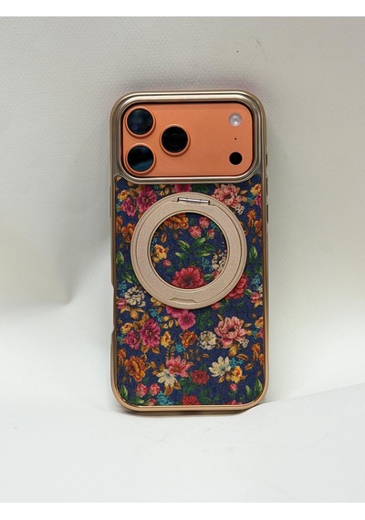 Apple iPhone Uyumlu 17 Pro Max Tuval Kılıf - Egzotik Lotus Desenli Sanatsal Koruyucu 02