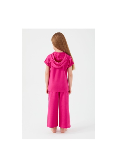 U.s. Polo Assn. Zipper Thread Fuşya Kız Çocuk Kısa Kol Pijama Takım