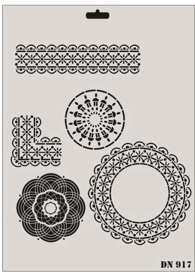 Mey İthalat Rich Dantel Seri Dn-917 Stencil 35x25 Cm