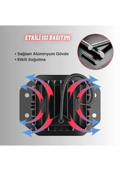 Off Road Led Çalışma Ve Tampon Sis Lambası 4 Adet 12-24v Traktör