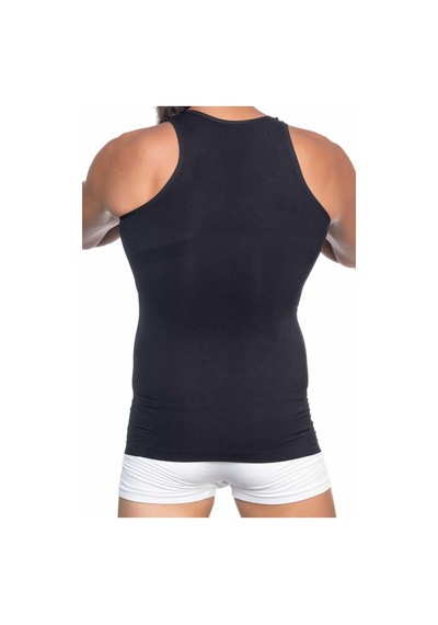 Moon Wear Siyah Mı Emay E1002 U Yaka Erkek Korse Atlet Siyah