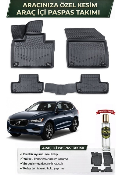 Volvo Xc60 2019 Model Aracınıza Özel Üretim Esnek Kauçuk Paspas Takımı