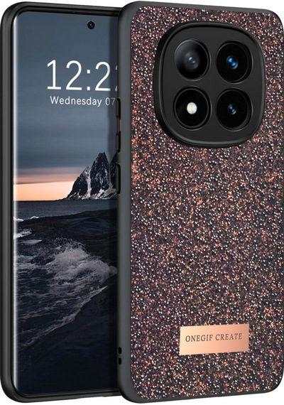 Nettech Xiaomi Redmi Note 14 Pro Uyumlu Simli Arka Koruma Kılıf - Gold Gold