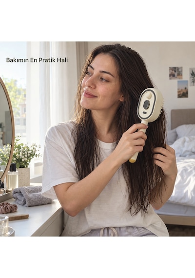 Spreyli Elektrikli Saç Tarağı 300 Mah Şarjlı Nemlendirme Özellikli-1754