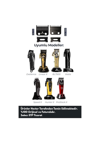 Hector Speed Linear Bl7500 Vesta Prostock Hunter Exellence İçin Yedek Bıçak Seti