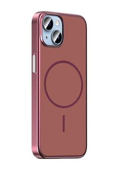 Apple iPhone Uyumlu 15 Kılıf M-safe Şarj Özellikli Zore Lora Pc Kapak - Mürdüm