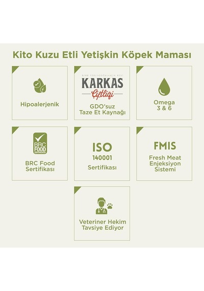 Doğal Besi Kuzu Etli Yetişkin Köpek Maması 15 Kg