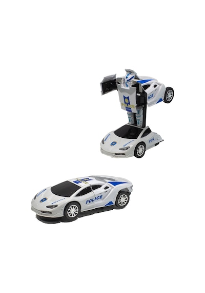 Oyuncak Polis Arabası Transformers Robota Dönüşen Işıklı Sesli