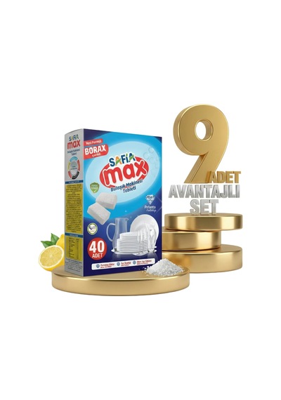 Safia Max Bulaşık Makina Tableti 9x40lı