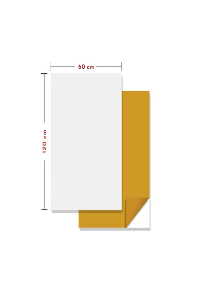 Kendinden Yapışkanlı Fayans Kaplama Pvc Karo Düz Beyaz Desen 60x120 Cm 7 Adet 5 M2
