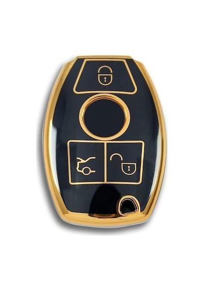 Autohan Keys Lüks Anahtar Kılıfı, Siyah-altın, Nano Kaplama, 2001-2016 Be Tipi Model