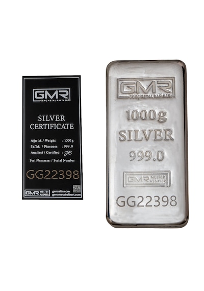 E-gümüş 1000gr Külçe Gümüş