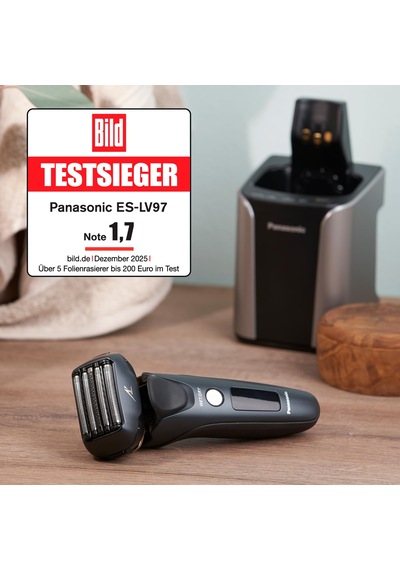 Panasonic Series 800 Es-lv97 Islak/kuru Tıraş Makinesi, Doğrusal Motorlu 5 Katlı Tıraş Başlığı, Temizleme Ve Şarj İstasyonu Dahil, Siyah Panasonic Series 800 Es-lv97 Islak/kuru Tıraş Makinesi, Doğrusal Motorlu 5 Katlı Tıraş Başlığı, Temizleme Ve Şarj İstasyonu Dahil, Siyah