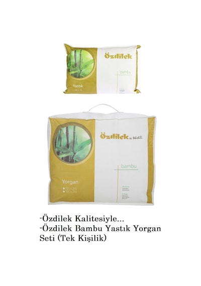 Özdilek 1 Adet Bambu Yorgan + 1 Adet Bambu Yastık Tek Kişilik Beyaz