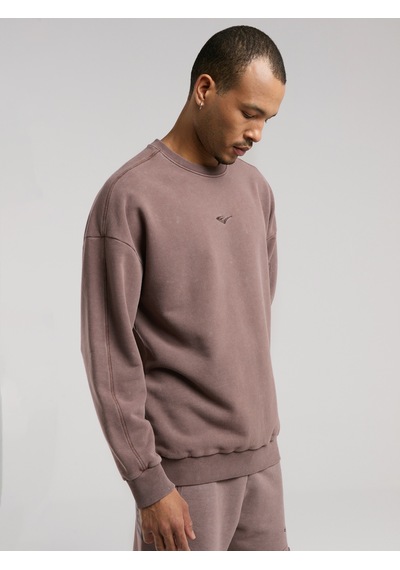 Everlast Bronx 1910 Yıkamalı Kahverengi Erkek Sweatshirt Kahverengi