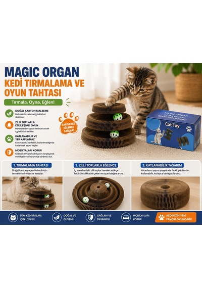 Majo İki Katlı Karton Tırmalama