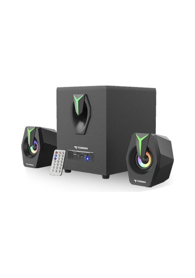 Torima D38 Siyah Bluetooth Hoparlör 2in1 Subwoofer Rgb Işıklı Bilgisayar Hoparlörü Speaker
