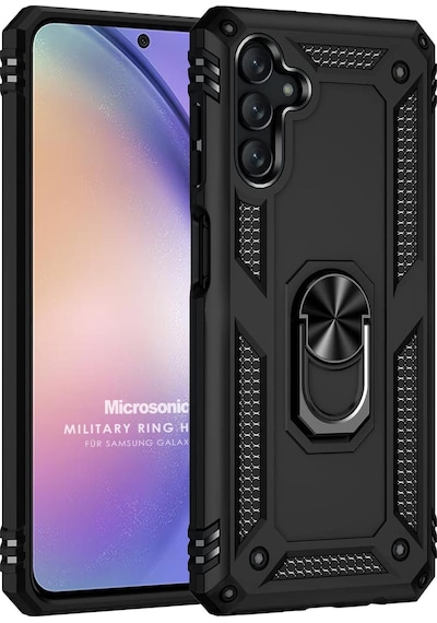 Microsonic Samsung Galaxy Uyumlu S23 Fe Kılıf Military Ring Holder