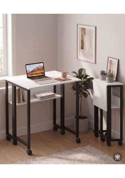 Sidney Kitaplık Raflı Katlanır Masa 70cm Tekerli Bilgisayar Masası Laptop Masası Siyah-beyaz Siyah - Beyaz Sidney Kitaplık Raflı Katlanır Masa 70cm Tekerli Bilgisayar Masası Laptop Masası Siyah-beyaz Siyah - Beyaz