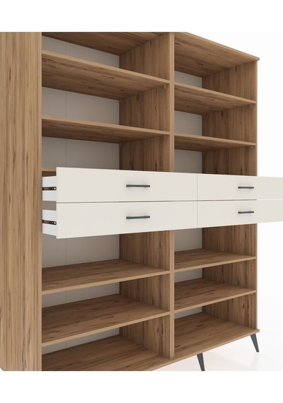 Kronos Gardrop 10 Raflı 4 Çekmeceli 176x59x221 Çam-çam/aytaşı Çam/aytaşı Kronos Gardrop 10 Raflı 4 Çekmeceli 176x59x221 Çam-çam/aytaşı Çam/aytaşı