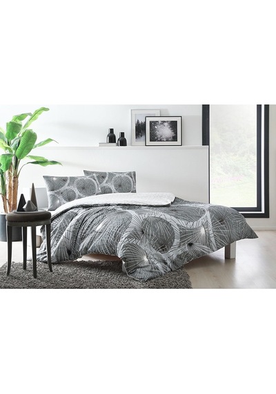 TAÇ SPARKLE GRİ RANFORCE ÇİFT KİŞİLİK NEVRESİM TAKIMI Gri