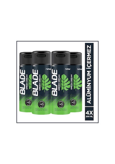Blade Green Dream Erkek Alüminyumsuz Deodorant 4x200 Ml