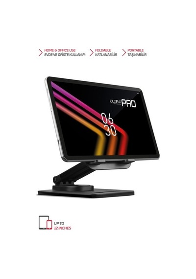 4 Eksenli 360 Derece Dönen 12 Inc Ekrana Kadar Tüm Tablet Ve Telefonla Uyumlu Ayaklı Stand Tms30