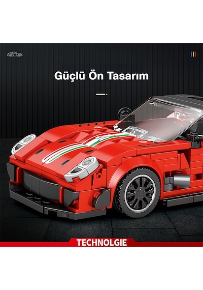 Reobrix Creator 676 Ferrari 599xx Spor Araba Yaratıcı Yapı Blok Seti Building Blocks - 413 Parça