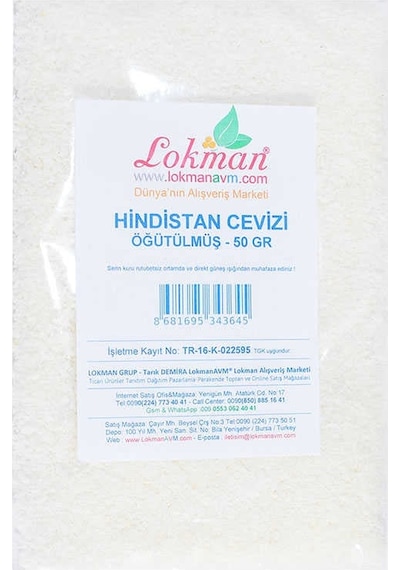 Hindistan Cevizi Öğütülmüş 50 Gr Paket
