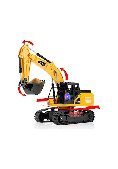 Uzaktan Kumandalı Full Fonksiyonlu Rc Kepçe - 1/24 Ölçek Paletli Ekskavatör Çok Renkli