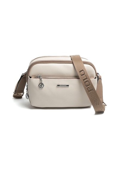 Silver Polo Sp1162 Kadın Çapraz Çanta Düz Bej-latte