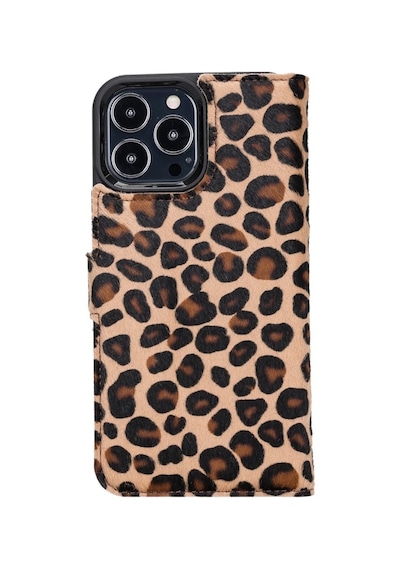 Bouletta Apple Iphone 13 Pro Uyumlu Deri Cüzdanlı Kılıf Leo-1 Leo