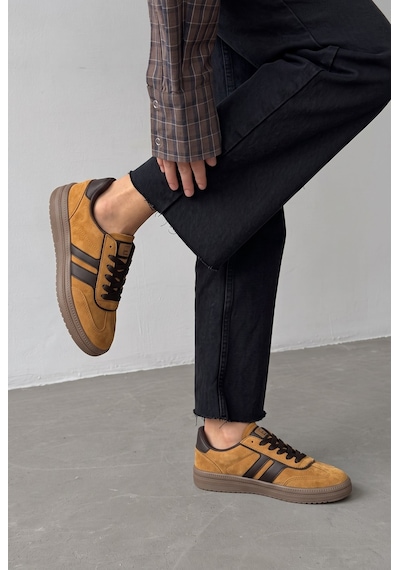 V.S.H Velvet Rota Kadın Camel-siyah Sneaker Spor Ayakkabı - Kadın Günlük Ayakkabı-2524