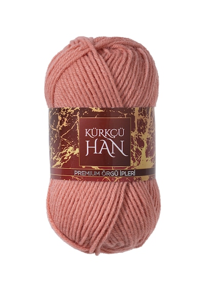 Kürkçü Han Dekor 100gr 100m El Örgü İpi Gül Kurusu