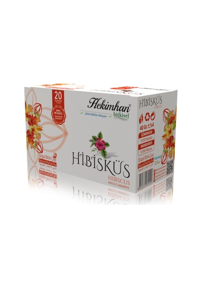 Hekimhan Bitkisel Hibiskus Doğal Bitki Süzen Poşet Çay 20 x 2 G